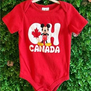 Disney Baby Canada Mickey Bodysuit – Size 0-3M